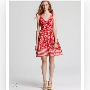Nanette Lepore Cote D’Azur Red & White Cherry Print Swim Coverup Dress Sz M